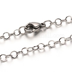 304 Stainless Steel Cable Chain Necklaces&nbsp;NJEW-N0046-02