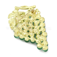 Grape Zinc Alloy Rhinestone  Brooches for Backpack Clothes&nbsp;JEWB-R068-05A-LG