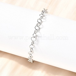 304 Stainless Steel Link Chain Bracelets for Women Men&nbsp;BJEW-A050-02P