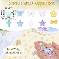 200G 5 Colors Transparent & Opaque Acrylic Beads&nbsp;TACR-PA0001-28