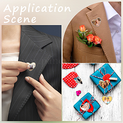 10 Sets Sublimation Blank Brooch Pins&nbsp;FIND-SP0004-08C