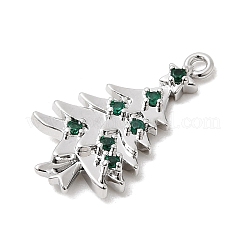Christmas Brass Micro Pave Cubic Zirconia Pendants&nbsp;KK-L258-04P-A02