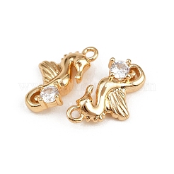 Brass Micro Pave Cubic Zirconia Charms&nbsp;KK-C115-08G