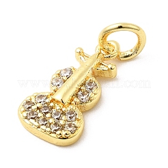 Brass Micro Pave Cubic Zirconia Charms&nbsp;KK-C139-16G