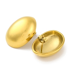 Ion Plating(IP) 304 Stainless Steel Oval Stud Earrings&nbsp;EJEW-D281-04G