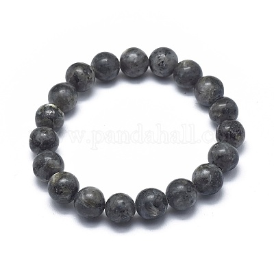 Natural Larvikite Bead Stretch Bracelets&nbsp;BJEW-K212-B-046-1