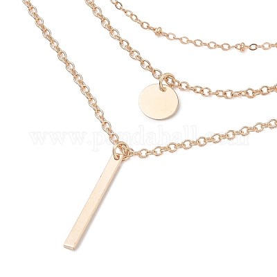 Alloy 3 Layer Necklaces for Women&nbsp;WG9523E-08-1