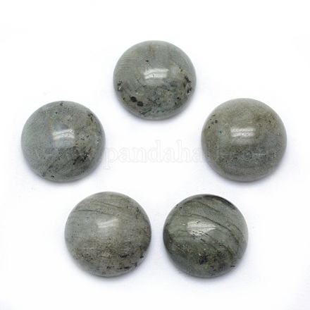 Natural Labradorite Cabochons&nbsp;G-P393-R47-6MM-1