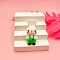 PVC Plastic Pendants, Rabbit Charms, Lime, 55x30mm