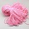 7 Inner Cores Polyester & Spandex Cord Ropes, with Patterns, for Rope Bracelets & Shoe Lace Cord Making, Pearl Pink, 4mm, about 109.36 yards(100m)/bundle, 420~500g/bundle