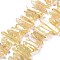 Natural Quartz Crystal Points Beads Strands, Dyed, Nuggets, 15~30x4~8x4~7mm, Hole: 1mm, 8 inch