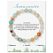 Synthetic Flower Amazonite Beaded Stretch Bracelets, Round, 7-1/2x1/4 inch(19x0.8cm)