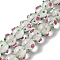 Handmade Bumpy Lampwork Beads Strands, Round, Clear, 11.5~13.5x13.5~14x13~13.5mm, Hole: 1.5mm, about 33pcs/strand, 15.16''(38.5cm)