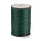 Round Waxed Polyester Thread String, Micro Macrame Cord, Twisted Cord, for Leather Sewing Stitching, Dark Green, 0.8mm, about 54.68 Yards(50m)/Roll
