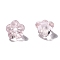 Transparent Czech Glass Beads, Flower, Pink, 6.5x5mm, Hole: 0.8mm, about 357~363pcs/bag