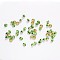 Glass Pointed Back Rhinestone, Faceted Diamond, Back Plated, Peridot, 2x2mm, about 1440pcs/bag