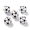 Natural Wood Beads, Dyed, Round, Black, Football, 15.5x14.5mm, Hole: 3.2mm