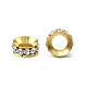 Brass Rhinestone Spacer Beads&nbsp;RSB094-1G-3