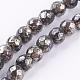 Natural Pyrite Beads Strands&nbsp;G-P303-02-10mm-8-1