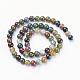 Natural Indian Agate Beads Strands&nbsp;GSR6mmC002-3