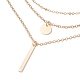Alloy 3 Layer Necklaces for Women&nbsp;WG9523E-08-2