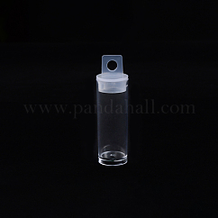 Polypropylene(PP) Bead Containers Tubes, Bottle, Seed Bead Storage Hangable Tubes, Clear, 6.7x1.95cm, Hole: 6mm, Capacity: 10ml(0.34 fl. oz)