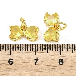 Brass Glass Pendants&nbsp;KK-K340-48G