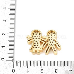 Brass Micro Pave Cubic Zirconia Beads&nbsp;KK-H203-05G