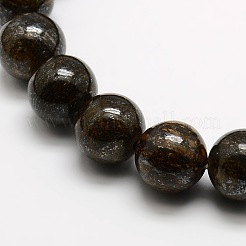 Round Natural Bronzite Beads Strands&nbsp;G-P059A-01
