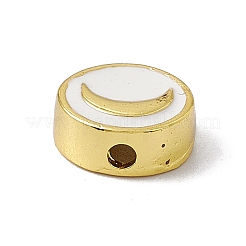 Real 18K Gold Plated Brass Enamel Beads&nbsp;KK-A170-01G-02
