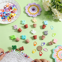 60Pcs Plastic Knitting Crochet Locking Stitch Markers Holder&nbsp;TOOL-SC0001-65
