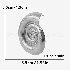 Exaggerated 304 Stainless Steel Seashell Stud Earrings&nbsp;HX3520-1