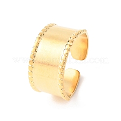 304 Stainless Steel Open Cuff Rings for Women&nbsp;RJEW-K309-07G