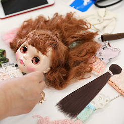 Plastic Long Straight Hairstyle Doll Wig Hair&nbsp;LS-DIY-WH0588-49B