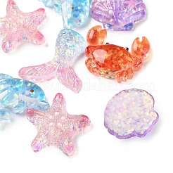 Marine Animal Transparent Resin Cabochons&nbsp;RE-CBAC151-04