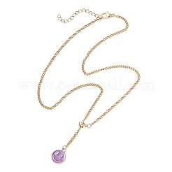 Adjustable 304 Stainless Steel Curb Chain Lariat Necklaces&nbsp;NJEW-JN05857