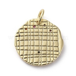 Brass Micro Pave Cubic Zirconia Pendants&nbsp;ZIRC-G157-03L-01G