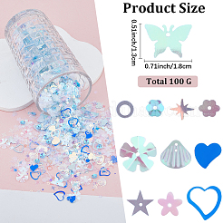 100G Plastic Sequins Beads&nbsp;PVC-CP0001-01B