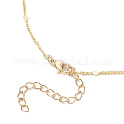 Brass Heart & Round Beaded Link Chain Anklets for Women&nbsp;AJEW-AN00714