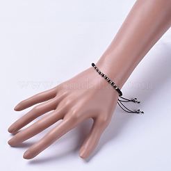 Adjustable Braided Bead Bracelets and Rings Jewelry Sets&nbsp;SJEW-JS01033-03