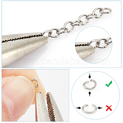 1000Pcs 304 Stainless Steel Open Jump Rings&nbsp;STAS-UN0055-27