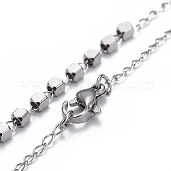 Non-Tarnish 304 Stainless Steel Rosary Bead Necklaces for Easter&nbsp;NJEW-L159-06P
