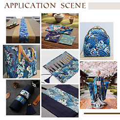 Wave Pattern Cotton Fabric&nbsp;DIY-WH0591-637