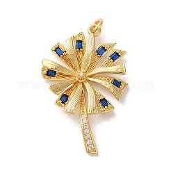 Rack Plating Brass Micro Pave Cubic Zirconia Pendants&nbsp;KK-U022-03G
