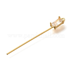 Brass Micro Pave Cubic Zirconia Pendant Bails&nbsp;KK-K294-21G