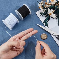 2 Rolls 2 Colors Polyester Round Elastic Cords&nbsp;OCOR-CY0003-39