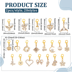20Pcs 10 Styles Alloy Rhinestone Shoe Charms&nbsp;HJEW-ME00151