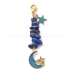 Natural Gemstone Chip Beaded Pendant Decorations&nbsp;HJEW-JM01199