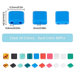 800Pcs 10 Colors Opaque Acrylic Slide Charms&nbsp;OACR-SC0001-36B