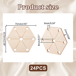 24Pcs Wood Tool for Knitting Loom Accessories&nbsp;TOOL-GA0001-90C-01